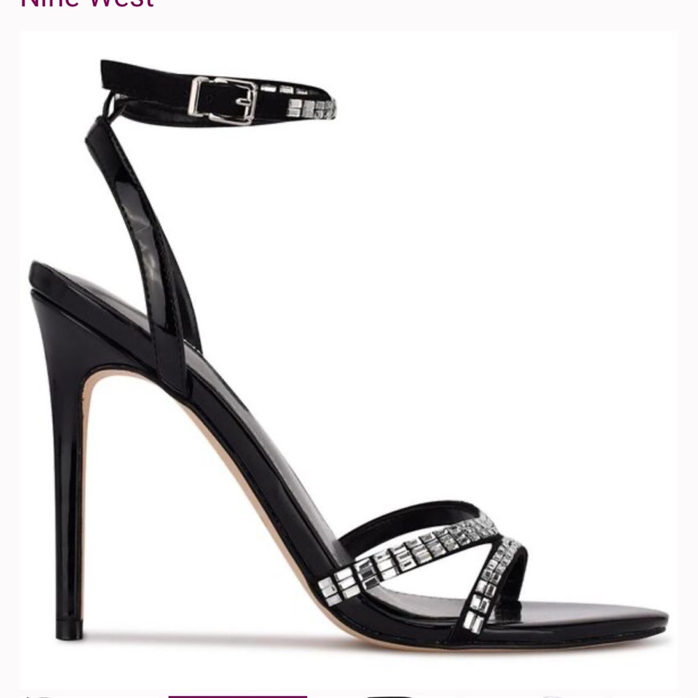 Nine West Black Embellished Heels - Picture 2 of 7